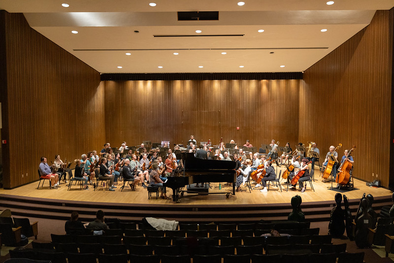 Courtesy of UWO Flickr -- The Oshkosh Symphony Orchestra practices in the UWO Arts and Communication Center Music Hall in October.