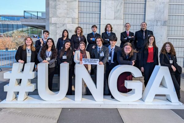 Courtesy of UWO Model UN -- The UW Oshkosh Model United Nations (MUN) team won another outstanding delegation award at this year's National Model United Nations conference in New York City. 