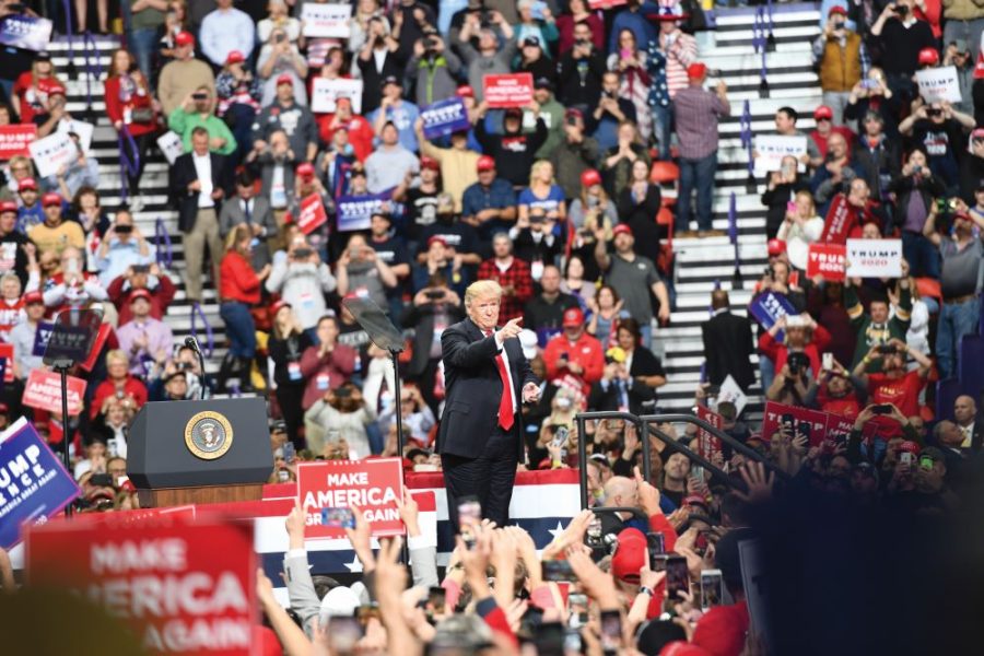  Advance-Titan File Photo – President Donald Trump stands at a Wisconsin rally in 2023. Trump and Robert F. Kennedy Jr. said Monday that one of the causes of autism is pregnant women taking Tylenol, despite insufficient scientific evidence. 