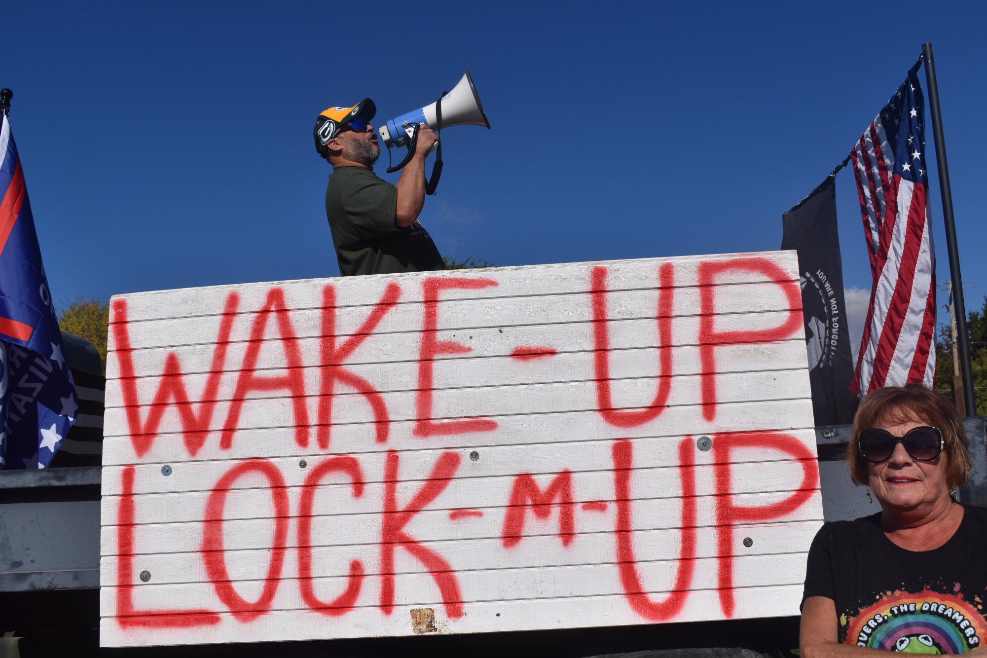 'No Kings' Protest at Rainbow Park in photos