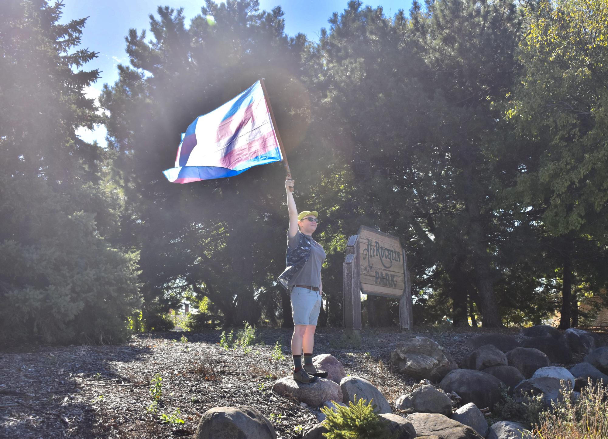'No Kings' Protest at Rainbow Park in photos