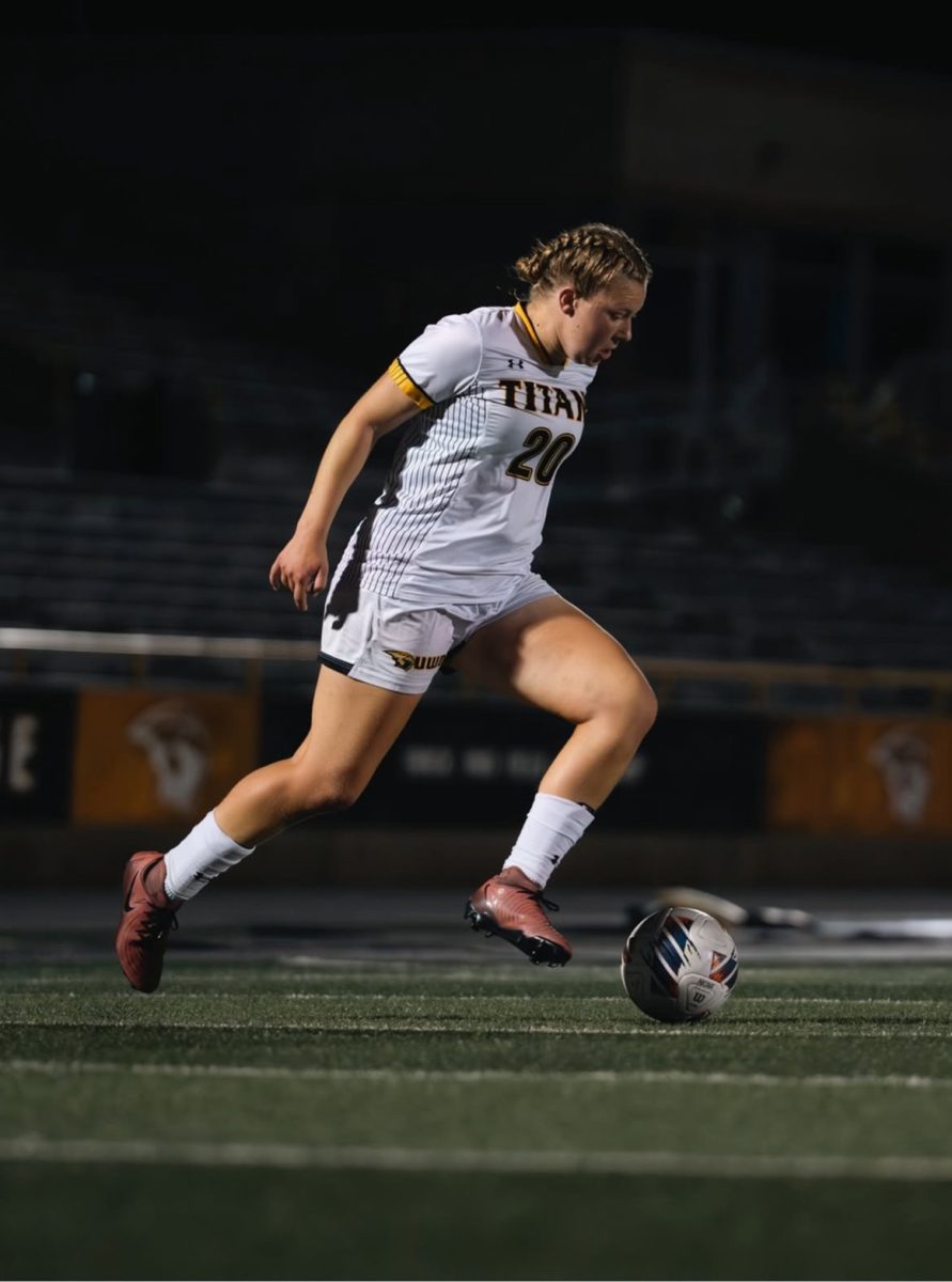Courtesy of UWO Student Rec - Greta Steines takes a controlled touch in UWO’s draw against Carroll University on Oct. 15.