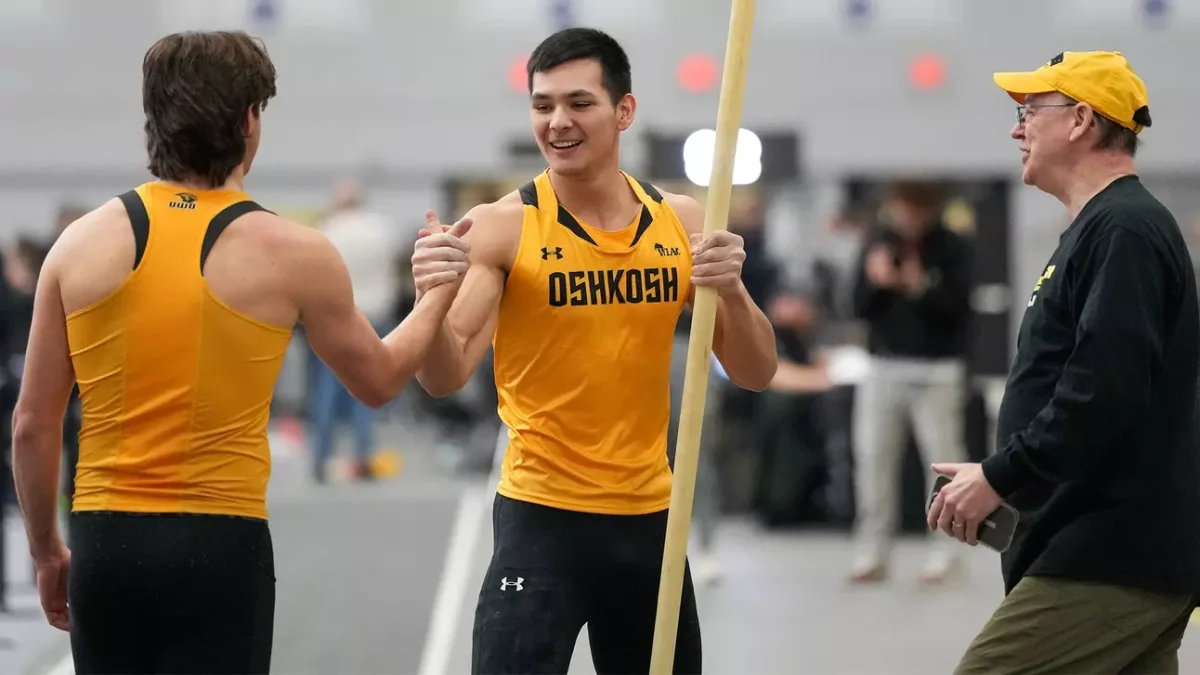 Courtesy of Terri Cole / UWO Athletics -- Collin Kao competes in a pole vault event earlier this season.